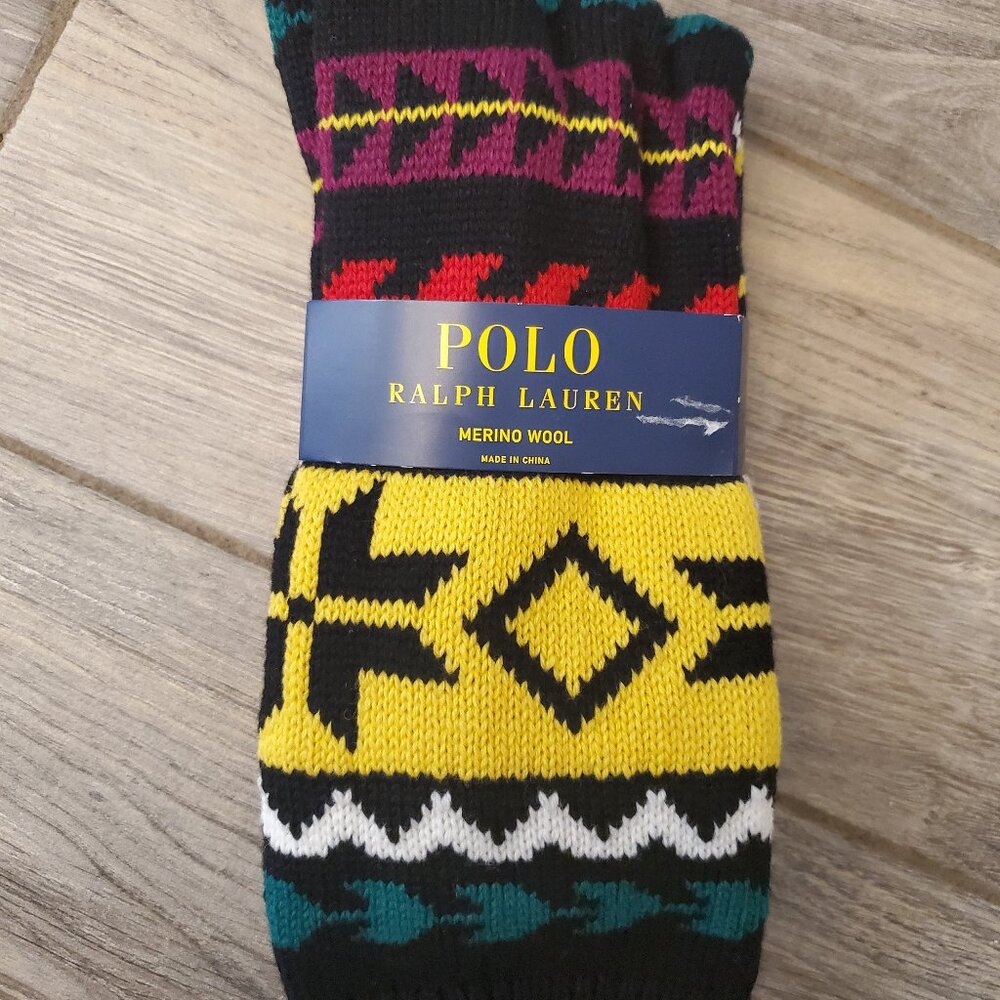 NWT Polo Ralph Lauren Women’s 100% Merino Wool Thick Ski Boot Socks $55